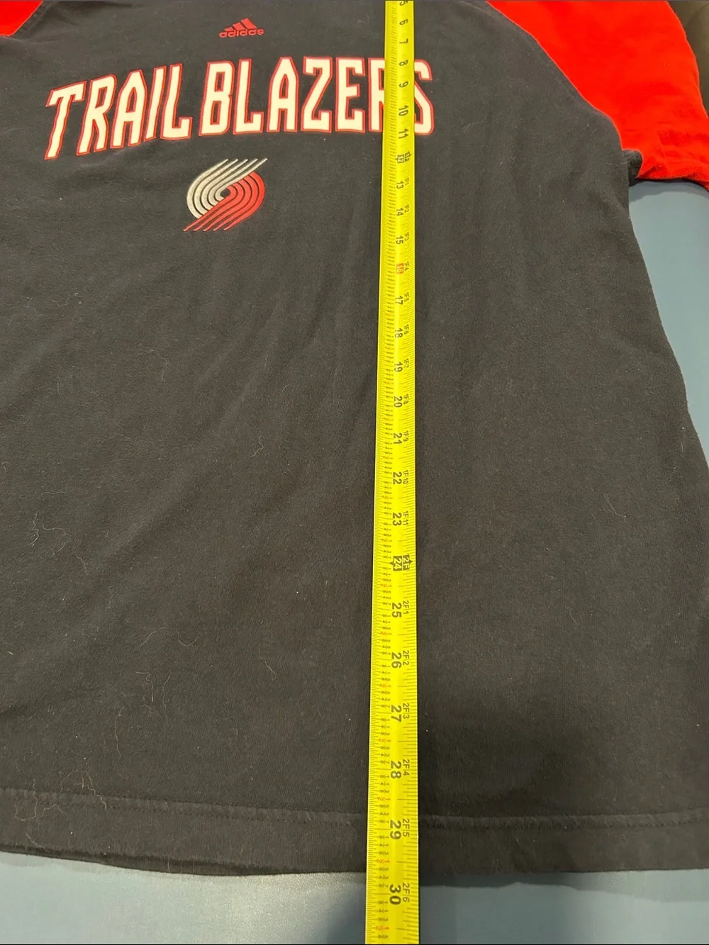 adidas Men’s Trail Blazers Long Sleeve Shirt - Black & Red